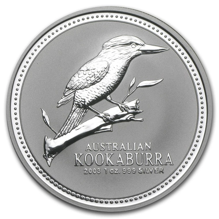 2003 Australian Silver Kookaburra 1 oz bullion coin reverse