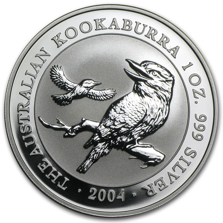 2004 Australian Silver Kookaburra 1 oz bullion coin reverse