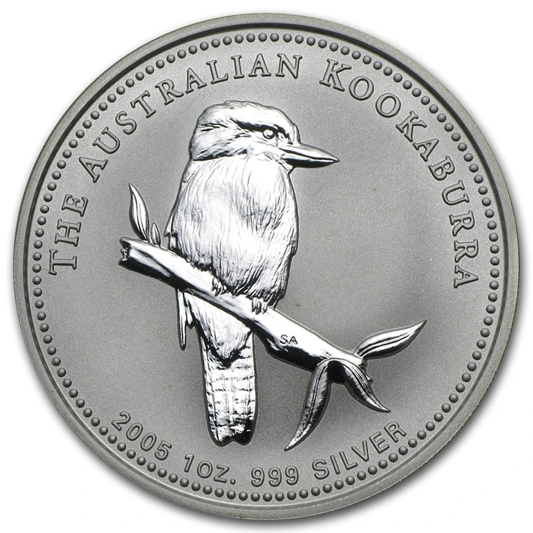 2005 Australian Silver Kookaburra 1 oz bullion coin reverse