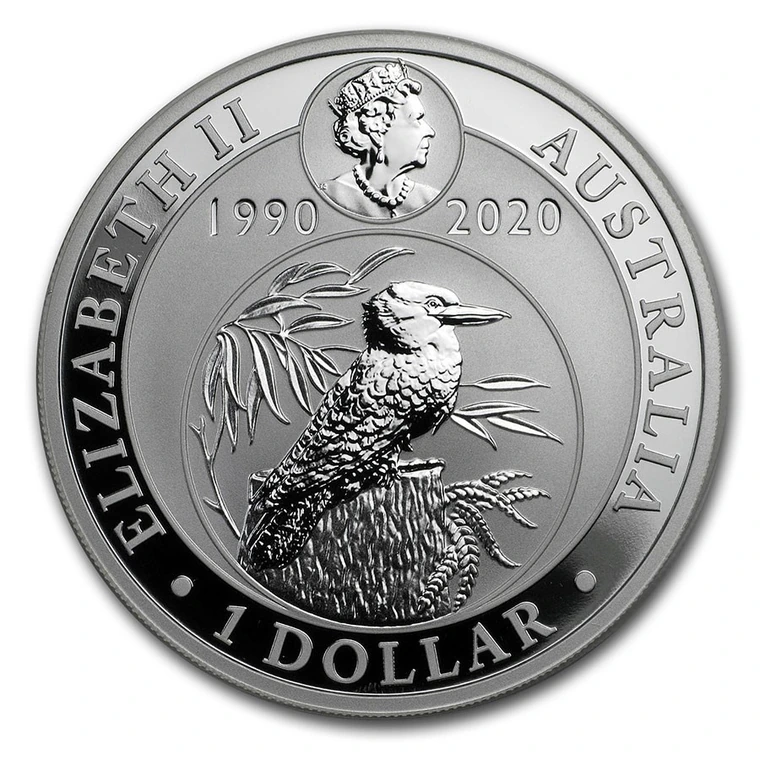 2020 Australian Silver Kookaburra 1 oz bullion coin obverse