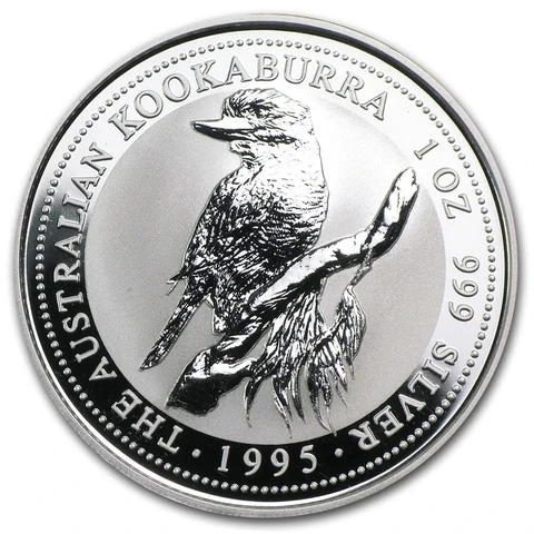 1995 Australian Silver Kookaburra 1 oz bullion coin reverse