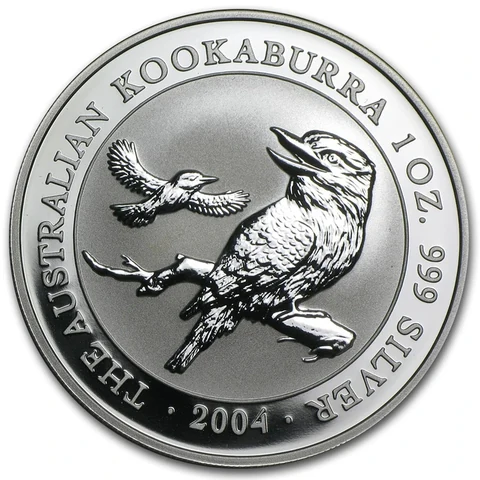 2004 Australian Silver Kookaburra 1 oz bullion coin reverse