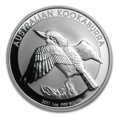 2011 Australian Silver Kookaburra 1 oz bullion coin reverse