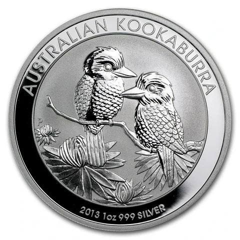 2013 Australian Silver Kookaburra 1 oz bullion coin reverse