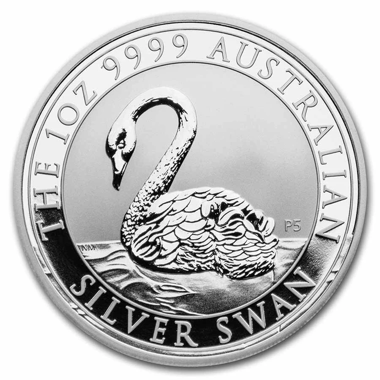 2021 Australian Silver Swan 1 oz bullion coin reverse