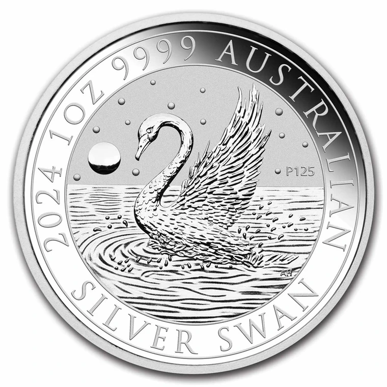 2024 Australian Silver Swan 1 oz bullion coin reverse