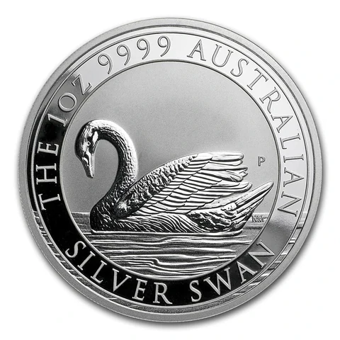 2017 Australian Silver Swan 1 oz bullion coin reverse