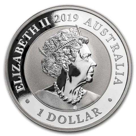 2019 Australian Silver Swan 1 oz bullion coin obverse