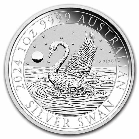 2024 Australian Silver Swan 1 oz bullion coin reverse
