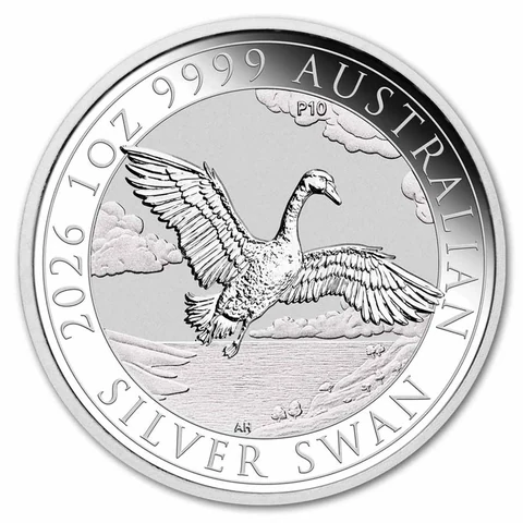 2026 Australia 1 oz Silver Swan standard bullion reverse from APMEX