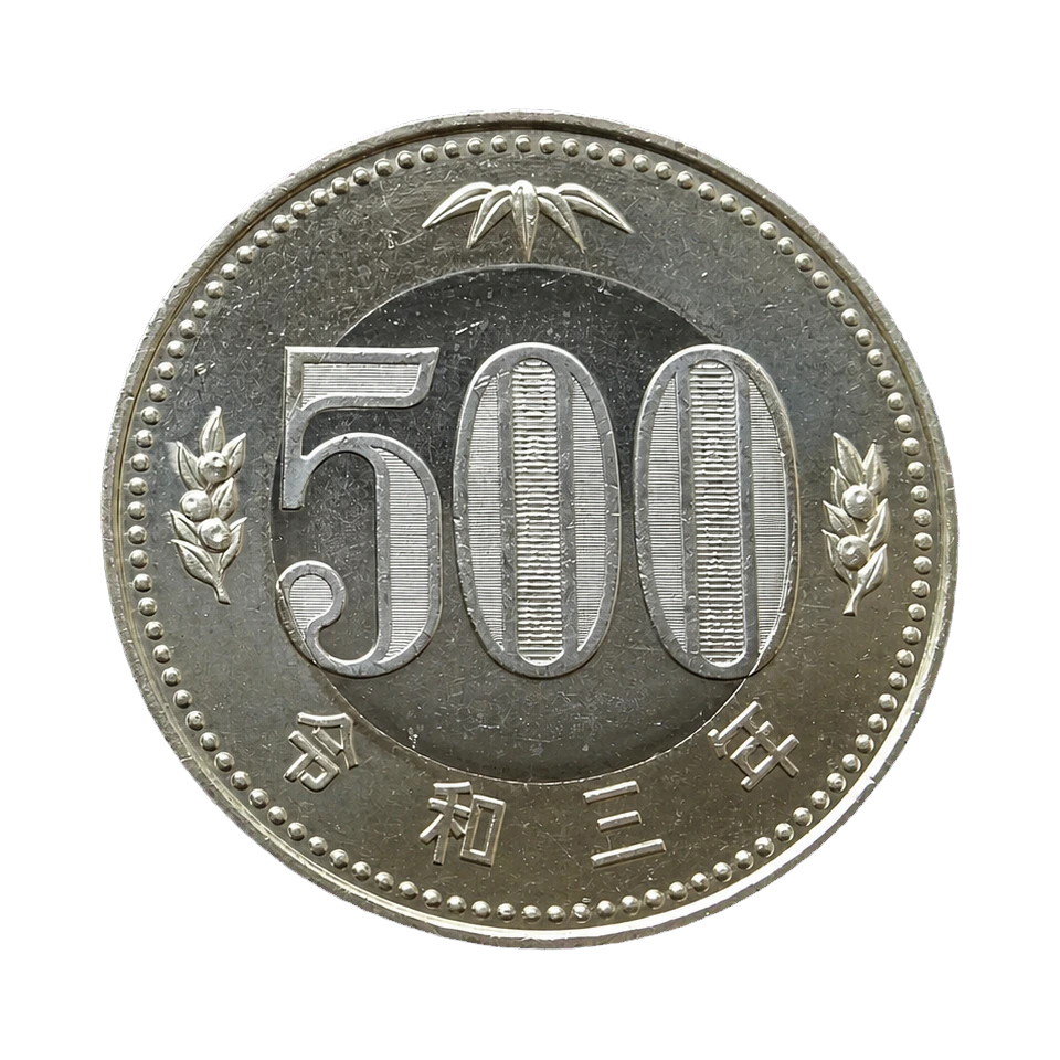 500 Yen Bicolor Clad Coin reverse