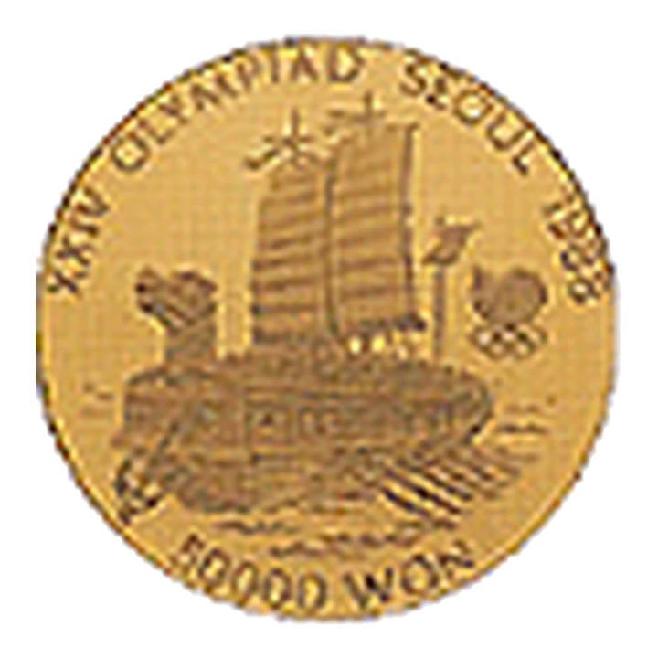 1988 Seoul Olympics 50,000 won gold coin, obverse