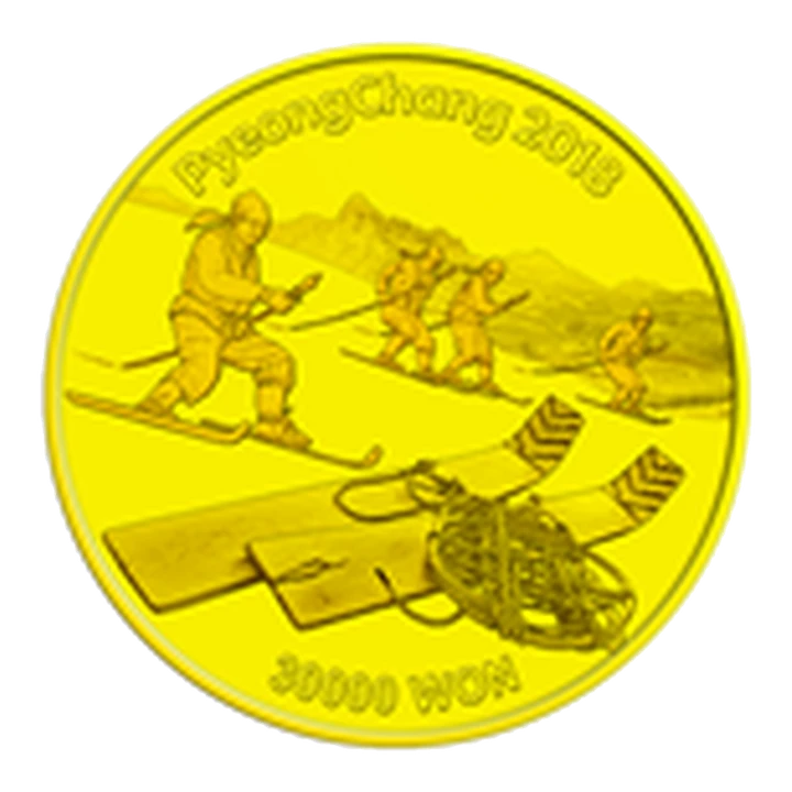 2018 PyeongChang 30,000 won gold coin, obverse