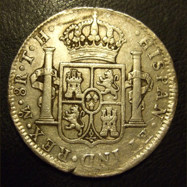 Reverse of Representative Charles IV 1805 Mexico City Portrait 8 Reales