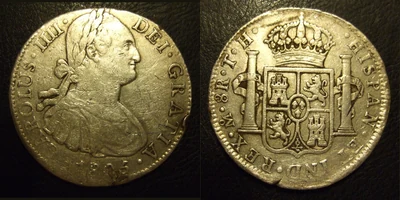 Thumbnail of Representative Charles IV 1805 Mexico City Portrait 8 Reales