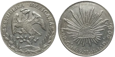 Thumbnail of Representative 1889 Ca MM Chihuahua Republican 8 Reales