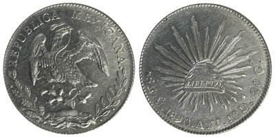 Thumbnail of Representative 1890 Mo AM Mexico City Republican 8 Reales
