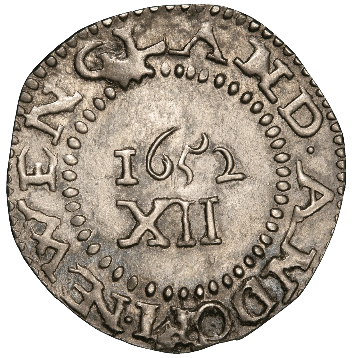 1652 Pine Tree Shilling reference pair reverse