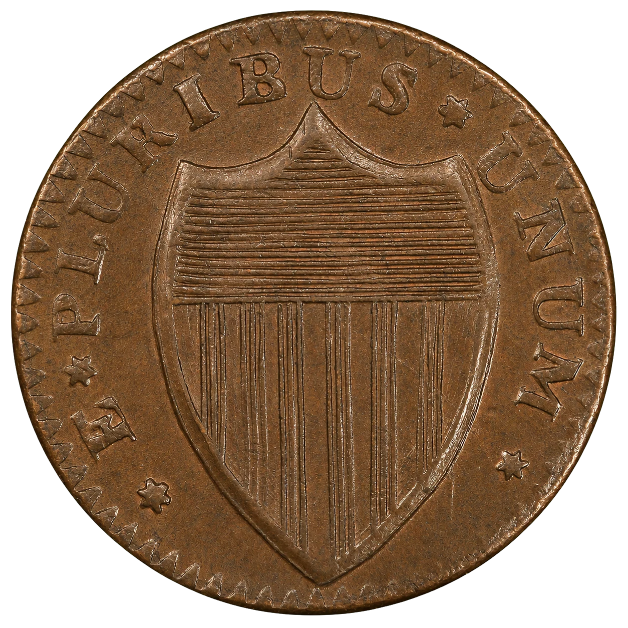 1787 New Jersey copper reference pair reverse
