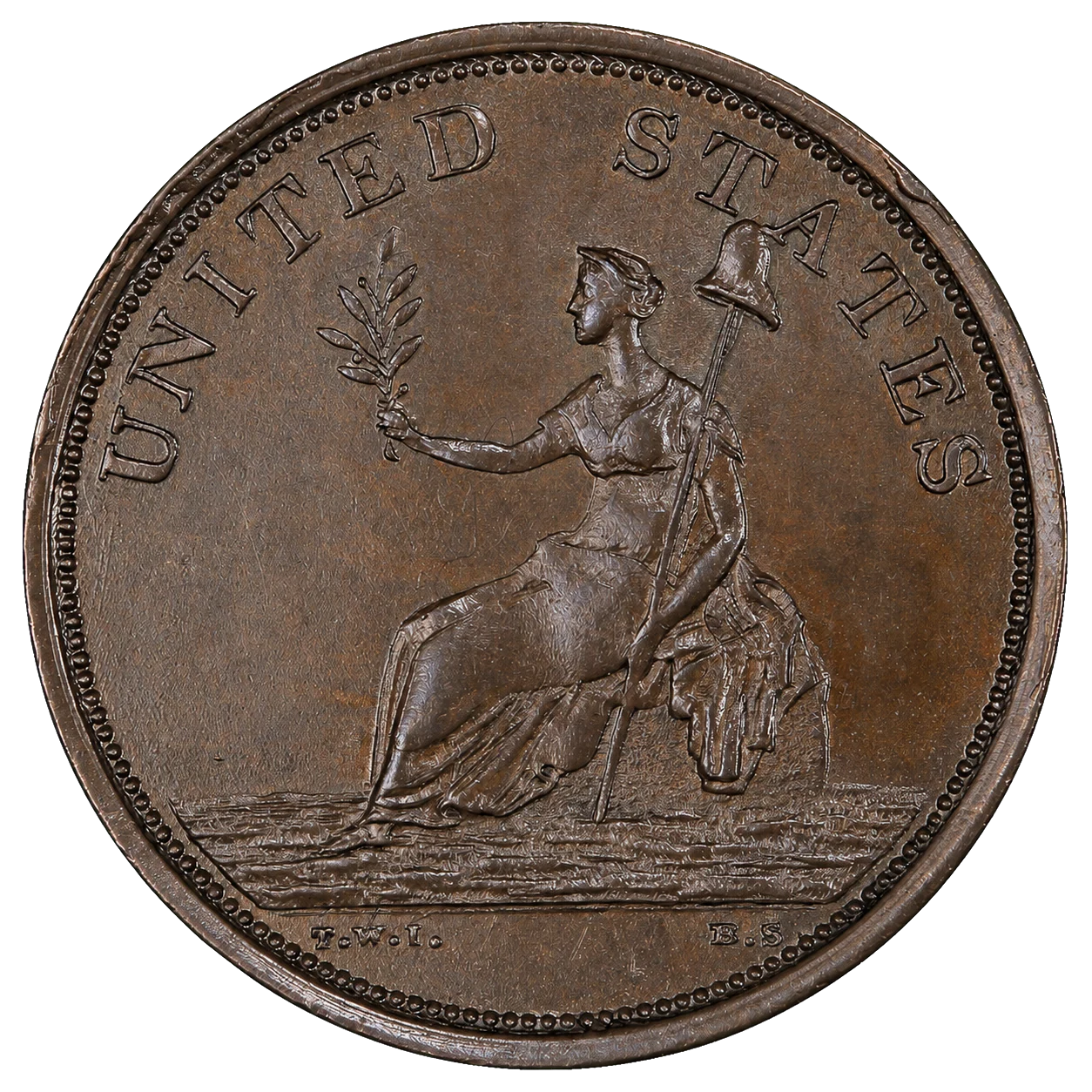 1783 Washington and Independence, Military Bust reference pair reverse